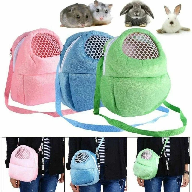 Small Pet Carrier Rabbit Cage Hamster Chinchilla Travel Warm Bags Guinea Pig Carry Pouch Bag Breathable Pet Cage Rat Leash - Furbury