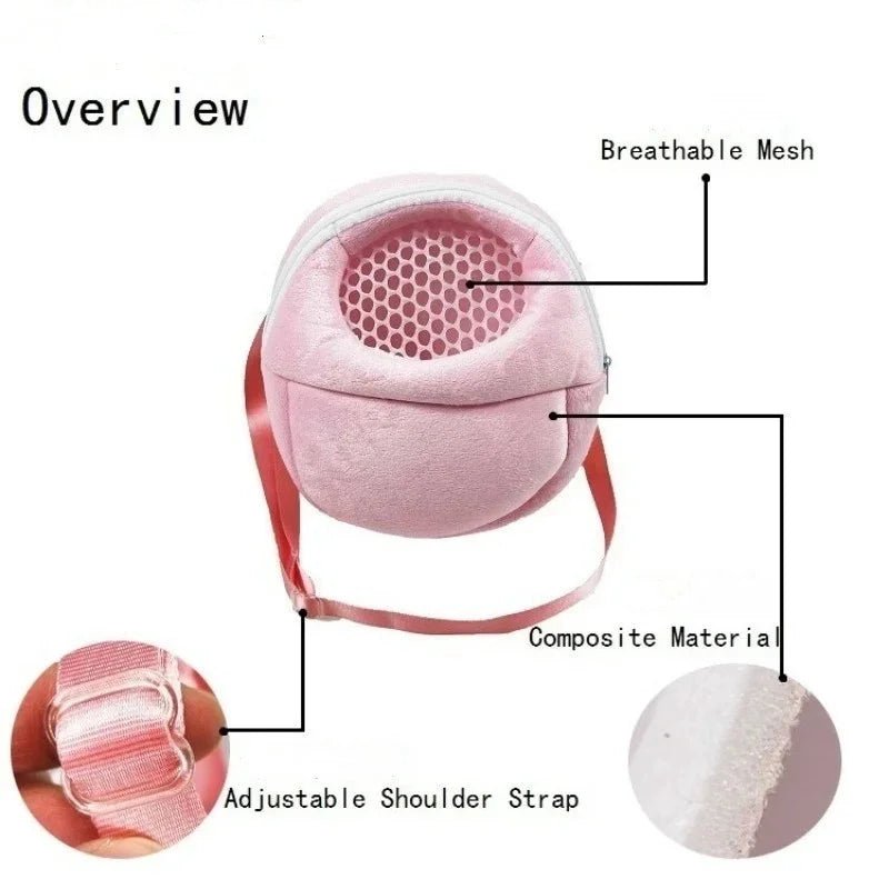 Small Pet Carrier Rabbit Cage Hamster Chinchilla Travel Warm Bags Guinea Pig Carry Pouch Bag Breathable Pet Cage Rat Leash - Furbury