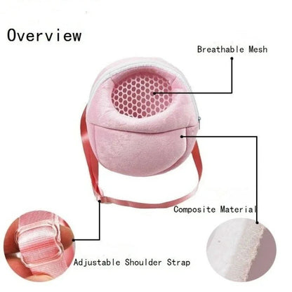 Small Pet Carrier Rabbit Cage Hamster Chinchilla Travel Warm Bags Guinea Pig Carry Pouch Bag Breathable Pet Cage Rat Leash - Furbury