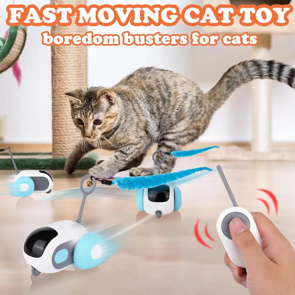 Smart Cat Toy 2 Modes Automatic Moving Remote Controlled Toy Car for Cats Dogs Interactive Playing Kitten Training Pet Supplies - Furbury