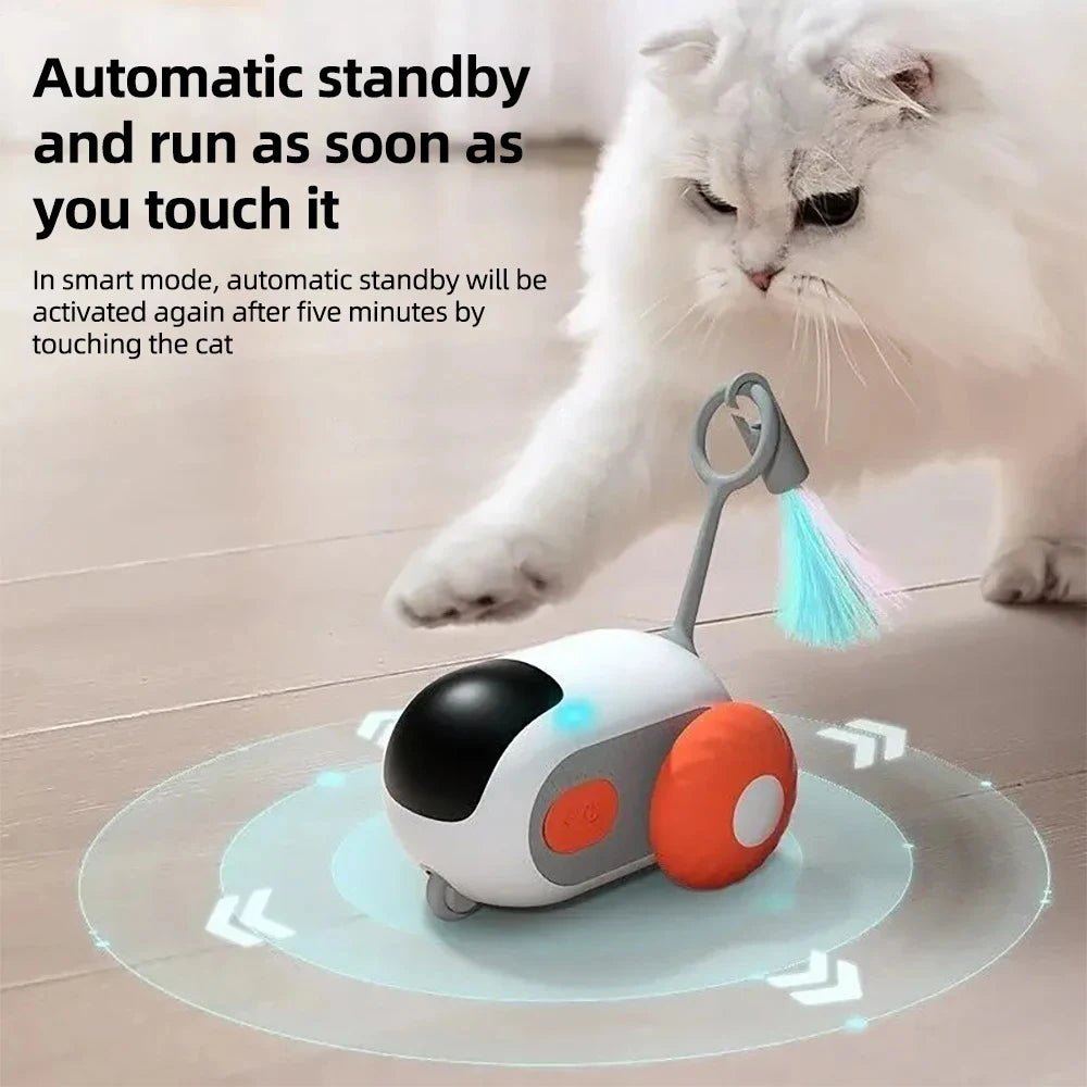 Smart Cat Toy 2 Modes Automatic Moving Remote Controlled Toy Car for Cats Dogs Interactive Playing Kitten Training Pet Supplies - Furbury