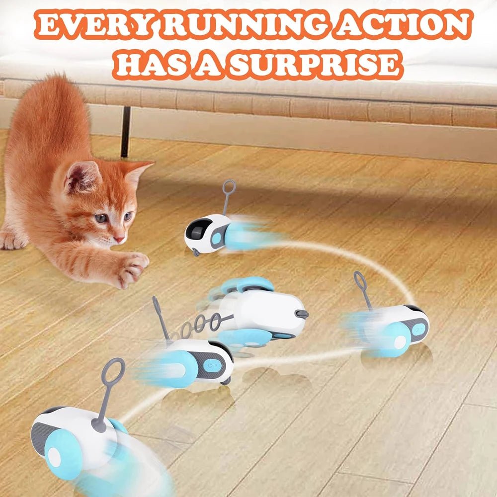 Smart Cat Toy 2 Modes Automatic Moving Remote Controlled Toy Car for Cats Dogs Interactive Playing Kitten Training Pet Supplies - Furbury