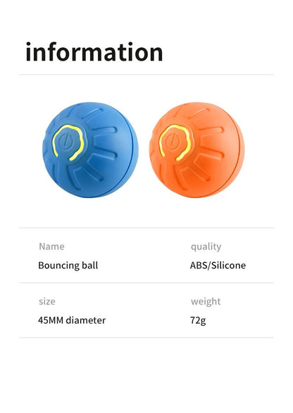 Smart Dog Toy Ball Electronic Interactive Pet Toy Moving Ball USB Automatic Moving Bouncing for Puppy Birthday Gift Cat Product - Furbury