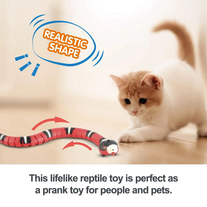 Smart Sensing Cat Toys Interactive Automatic Eletronic Snake Cat Teaser Indoor Play Kitten Toy USB Rechargeable for Cats Kitten - Furbury