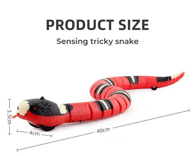 Smart Sensing Cat Toys Interactive Automatic Eletronic Snake Cat Teaser Indoor Play Kitten Toy USB Rechargeable for Cats Kitten - Furbury