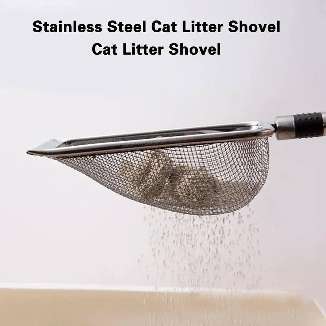 Stainless Steel Cat Litter Scoop – Durable, Easy Clean, Ergonomic Handle, Rust - Resistant, Ideal for Quick Waste Removal - Furbury