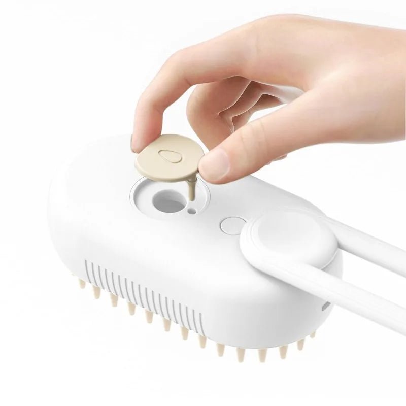 Steamy Dog Brush Electric Spray Cat Hair Brush 3 in1 Dog Steamer Brush for Massage Pet Grooming Removing Tangled and Loose Hair - Furbury