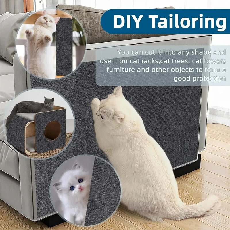 Trimmable Cat Scratching Mat Cat Scratcher Sofa Tape Scratching Post Self - adhesive Carpet Cats Scratch Board Cat Accessories Hot - Furbury