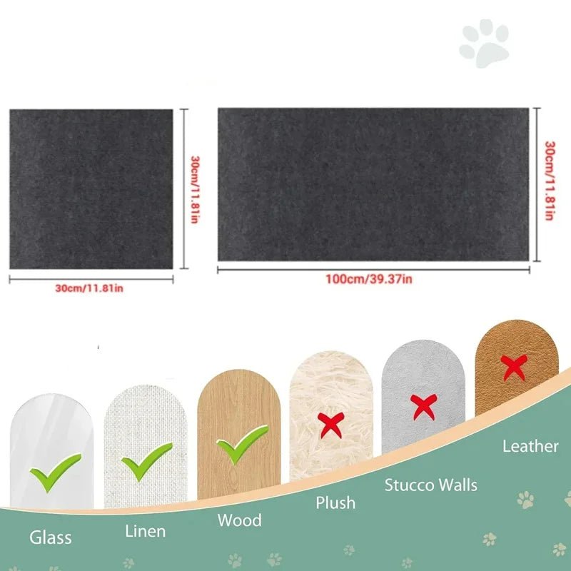 Trimmable Cat Scratching Mat Cat Scratcher Sofa Tape Scratching Post Self - adhesive Carpet Cats Scratch Board Cat Accessories Hot - Furbury