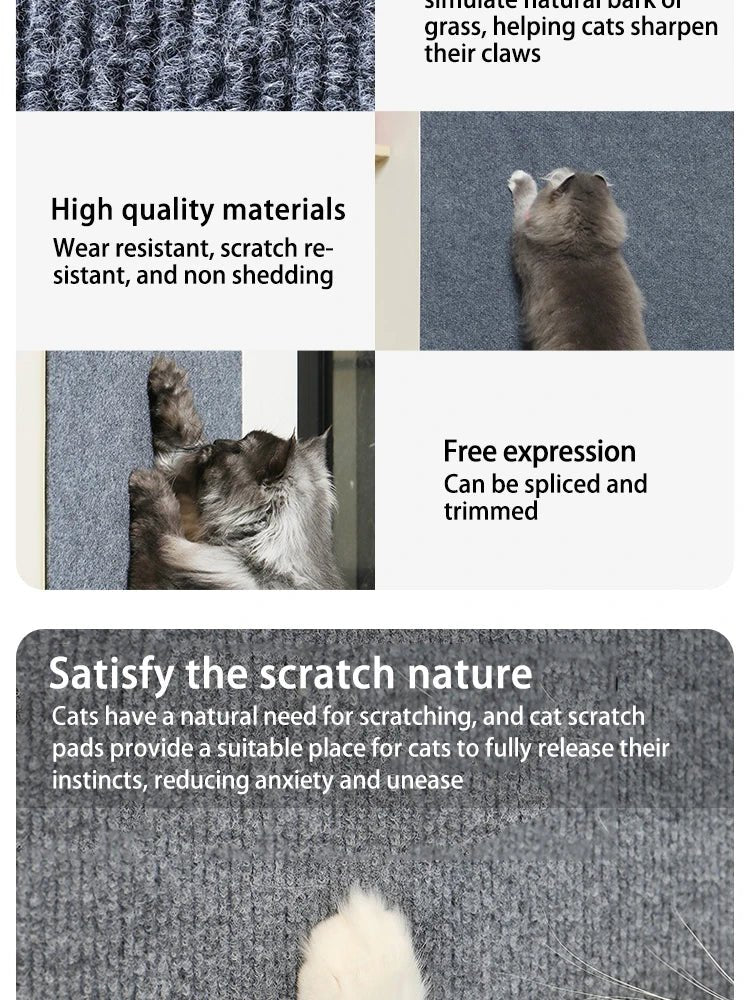 Trimmable Self - Adhesive Cat Scratch Mat – Protect Your Furniture and Walls from Scratching with This Easy - to - Use Solution - Furbury