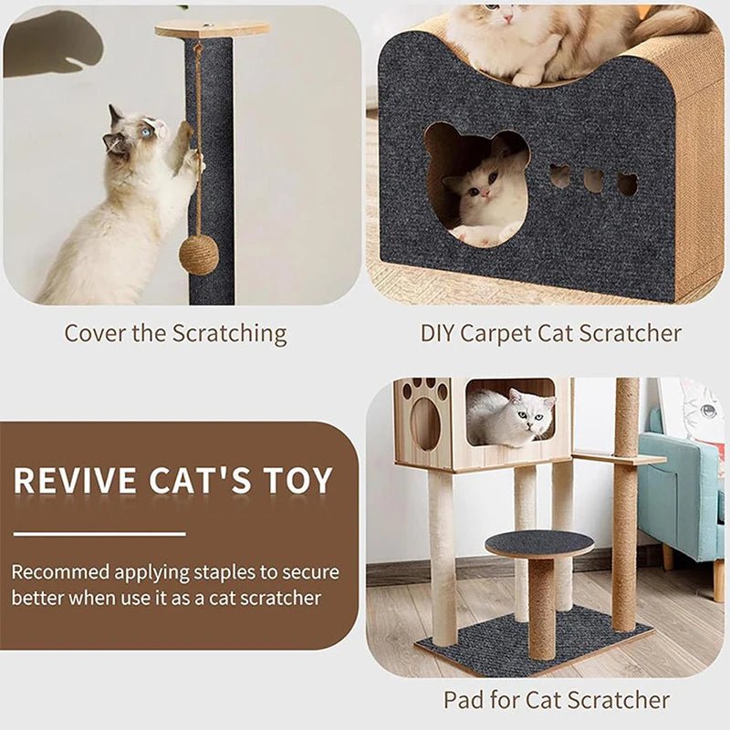 Trimmable Self - Adhesive Cat Scratch Mat – Protect Your Furniture and Walls from Scratching with This Easy - to - Use Solution - Furbury