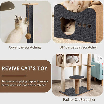 Trimmable Self - Adhesive Cat Scratch Mat – Protect Your Furniture and Walls from Scratching with This Easy - to - Use Solution - Furbury