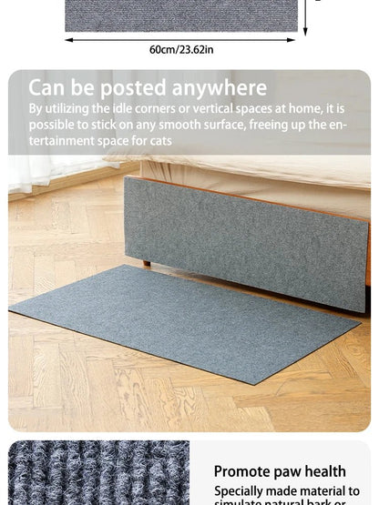 Trimmable Self - Adhesive Cat Scratch Mat – Protect Your Furniture and Walls from Scratching with This Easy - to - Use Solution - Furbury